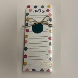 New Colorful Smiley Face Tall Notepad 100 Pages Magnet Eccolo 22 Purple Lines